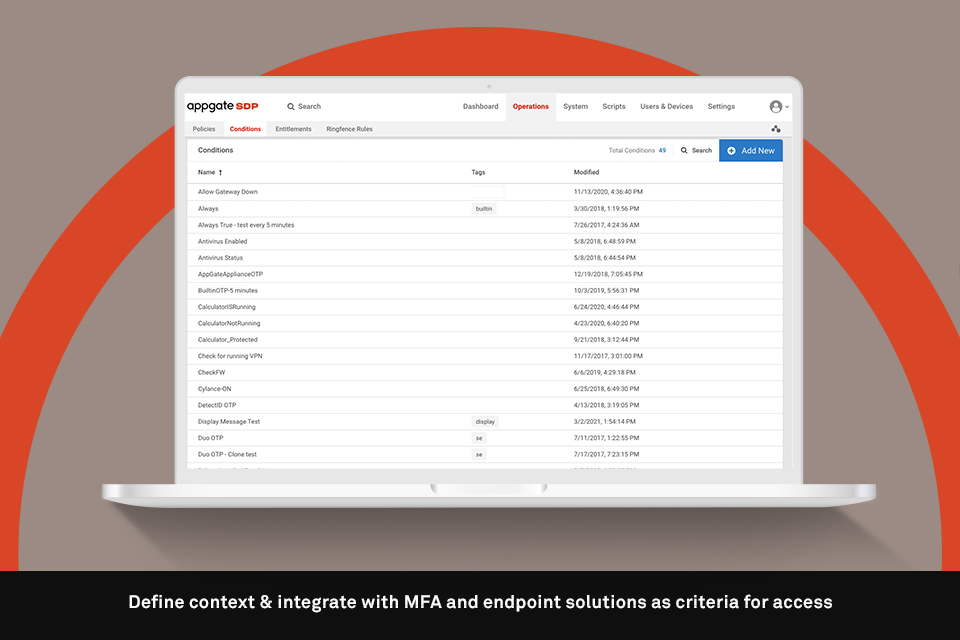 screenshot of Appgate SDP